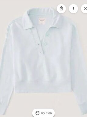 Abercrombie Johnny Collar Button Up Sweatshirt